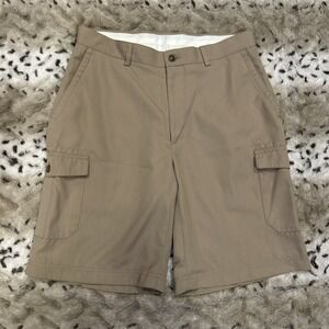 Island Republic Shorts Mens Size 32 Beige Polyester Flat Front Cargo  Casual